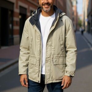 Lands' End Men’s Hooded Parka Jacket Coat Size M (38 - 40)